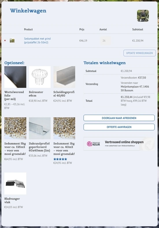 Optionele producten