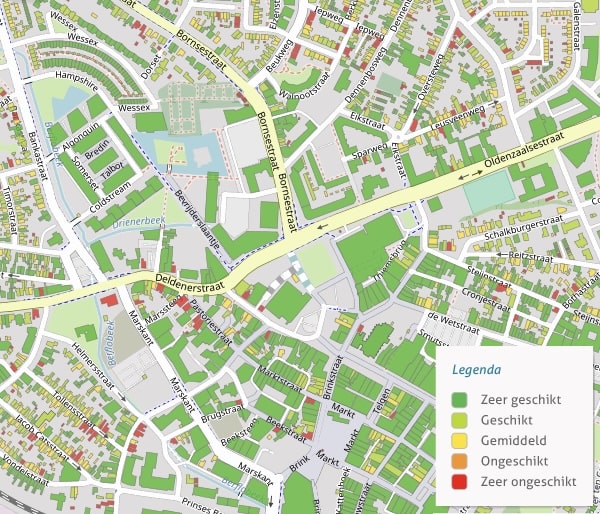 Groene daken kaart