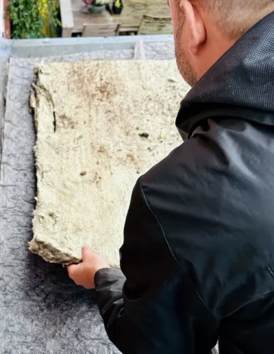 Leggen van de substraatwollaag